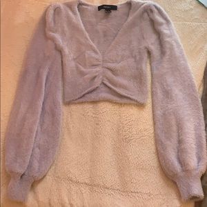 fuzzy purple long sleeve